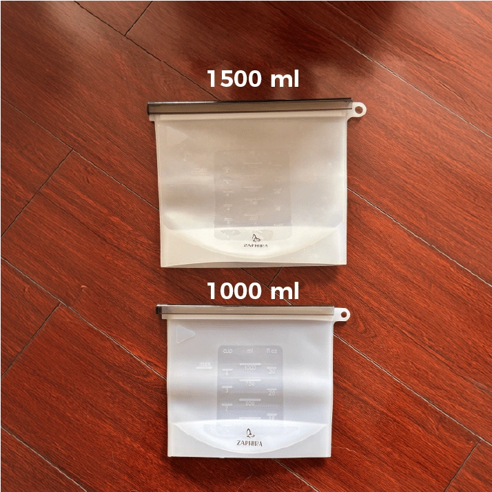 Bolsas hermeticas de silicona Zaphira reutilizables