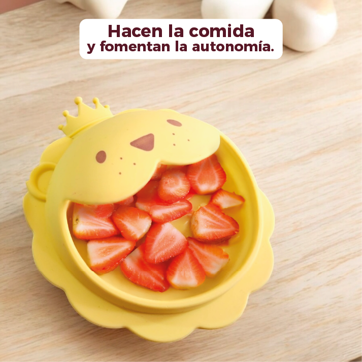 Tazón antideslizante con diseño de animalitos para bebés