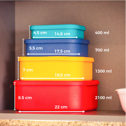 Bento 4 en 1 rectangulares - Zaphira Online