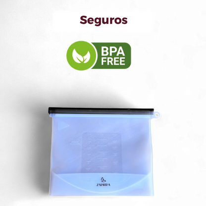 Bolsas hermeticas de silicona Zaphira reutilizables